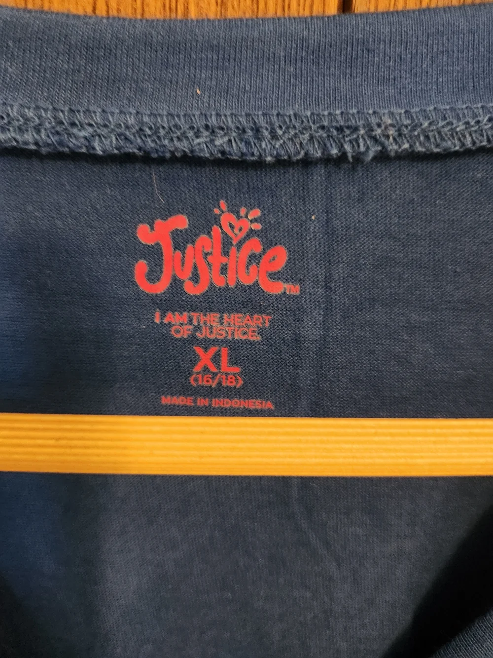 Justice Blue Long-Sleeve Graphic Top with Pink & Mint Accents